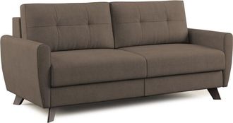 Divani.Store Callisto Sof&aacute; Cama Convertible De Tela Suave E Impermeable 188 Cm (mat. 140x197) Marr&oacute;n