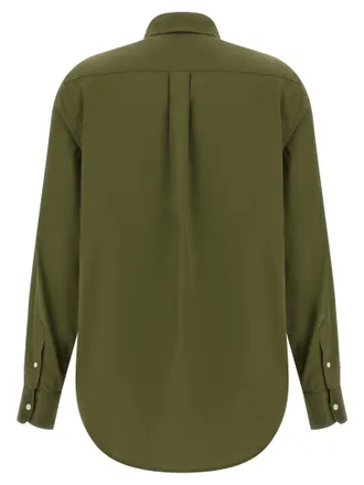 Polo Ralph Lauren Logo-Embroidered Cotton Twill Shirt - Olive Green