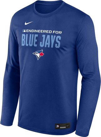 Nike Toronto Blue Jays Authentic Collection Team Issue Nike Mens Dri-FIT MLB Long-Sleeve T-Shirt in Blue | 02TJ4EWTOR-JE6