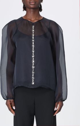 Fabiana Filippi Blusa in organza con strass Fabiana Filippi