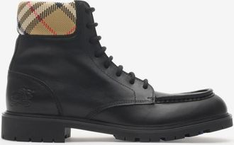 Burberry Leather Rogue Combat Boots