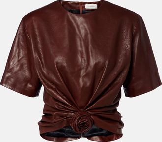 Magda Butrym Cropped leather top