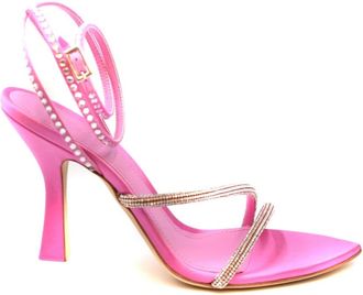 3Juin Sandalen - Dames - Sandalen met hakken - Roze - 36 EU - Satijn - Schoenen