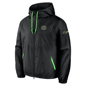 Nike Oregon Origin of Speed Windrunner Nike Mens Storm-FIT College Full-Zip Jacket in Black | 060V0LSMUON-JD7