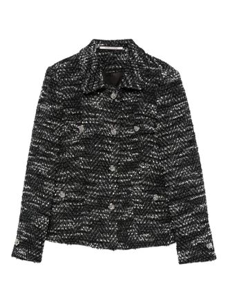 Tagliatore textured button-fastening jacket - women - Wool - 42 - Black