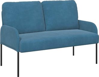 vidaXL Sof&aacute;s Con Coj&iacute;n 110cm Azul Madera Contrachapada Vidaxl
