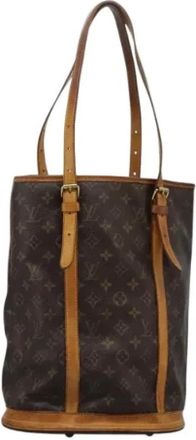 Louis Vuitton Tweedehands Canvas Louis Vuitton tassen - Dames - Vintage Shopper - Bruin - ONE Size - Leer - Vintage