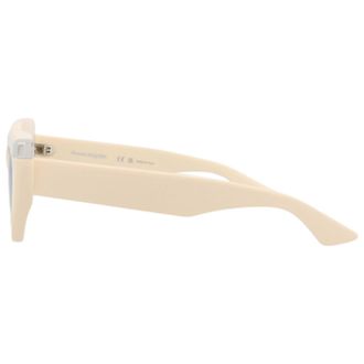 Alexander McQueen AM0442S30015180004 Cat-Eye Ivory Sunglasses - Ivory