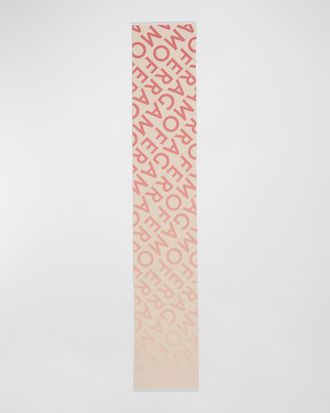 Ferragamo Wool-Cashmere Logo Scarf