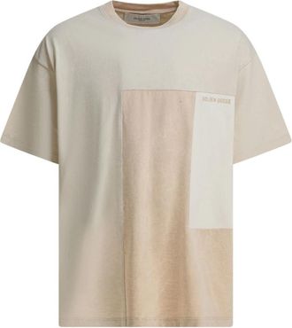 Golden Goose Irio T-shirt - Heren - T-shirts - Beige - L - Katoen - Tops