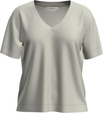 Icebreaker Merino 150 Tech Lite S/S Relaxed V-Neck Merinoshirt f&uuml;r Damen | grau