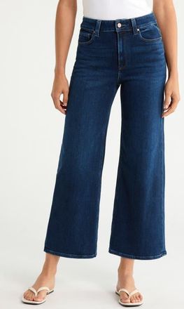 Paige Anessa High Waist Wide Leg Jeans in Basilica at Nordstrom, Size 23
