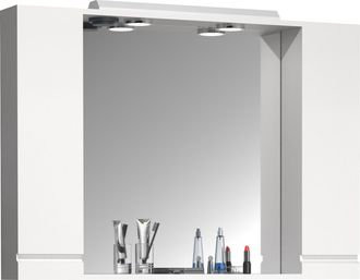 ebuy24 Armario De Ba&ntilde;o Vcm Atemporal Dimensiones Aprox. Al. 71 X An. 100 X P. 14 Cm Espacio De Almacenamiento Suficiente Armario De Espejo Con Iluminaci&oacute;n - 