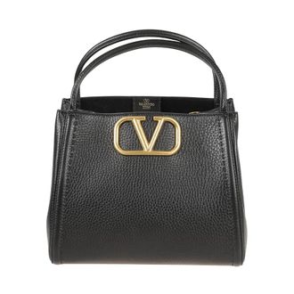 Valentino Garavani V Plaque Double Top Handle Tote