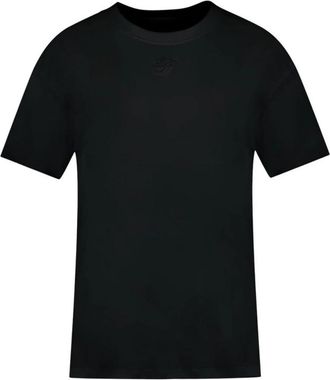 3.Paradis T-shirt met geborduurd logo - Dames - T-shirts - Zwart - L - Katoen - Tops