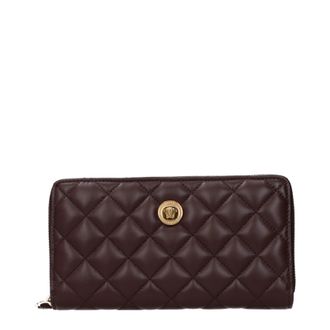 Versace Damens Geldb&ouml;rse aus braunem Leder/Schokolade