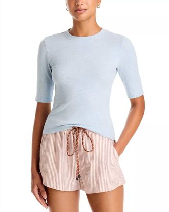 Frame Denim The Rib Baby Tee In Sky Blue
