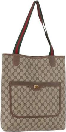 Gucci Pre-owned Vintage Tote Bag - Dames - Vintage Shopper - Beige - ONE Size - Leer - Vintage