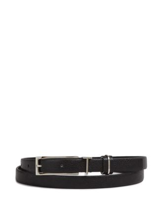 Tom Ford leather buckle belt - men - Leather/Metal - 115 - Black