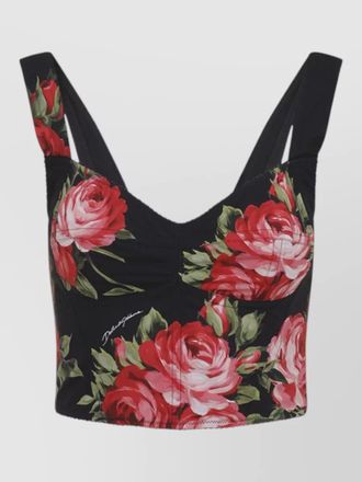 Dolce & Gabbana floral-print bustier top
