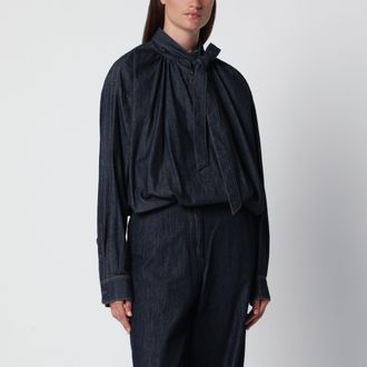 Dries Van Noten Camicia indaco scuro in denim