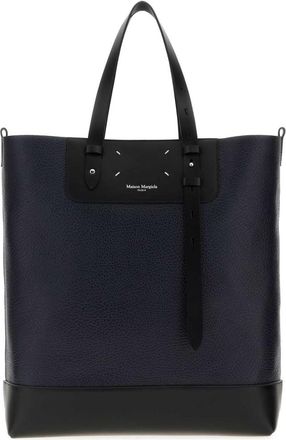 Maison Margiela Navy Blue Leather Tote