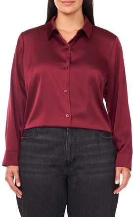 Vince Camuto Long Sleeve Button-Down Shirt in Bloom Plum at Nordstrom Rack, Size 2X