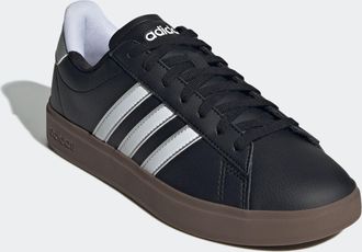 adidas Sneaker ADIDAS SPORTSWEAR GRAND COURT 2.0, Damen, Gr. 38,5, schwarz-weiss (core schwarz, cloud wei&szlig;, silber metallic), Synthetik, Textil, Schuhe Sneak