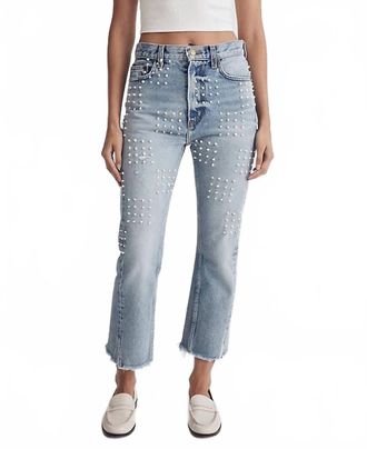 B Sides Stowe Jean With Hand Embroidery In Alfe