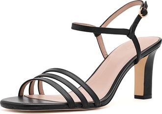 Cole Haan Michelina Strappy Sandals Womens Sandals Black Leather : 10.5 B - Medium
