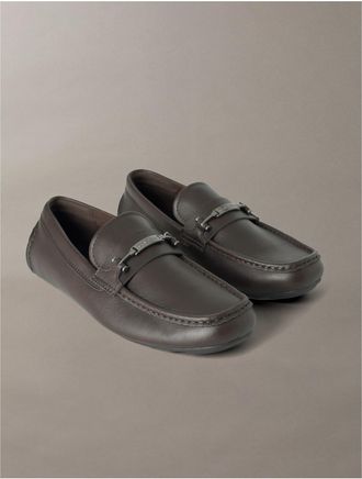 Calvin Klein Mens Mens Oimen Driving Loafer - Brown - 10H