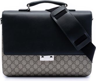 Gucci Pre-owned Gucci GG Supreme Briefcase Unisex 406397 493492