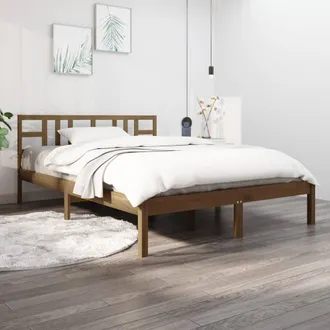 vidaXL Vidaxl - Estructura De Cama Madera Maciza De Pino Marr&oacute;n Miel 200x200 Cm