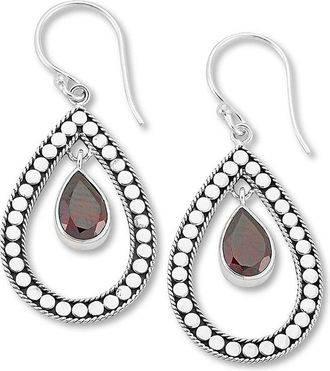 Samuel B. Silver 0.80 Ct. Tw. Garnet Earrings