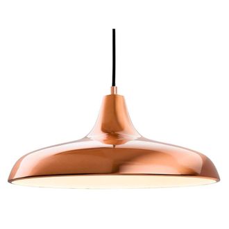 Netlighting Curtis 1 Light Dome Ceiling Pendant Brushed Copper E27