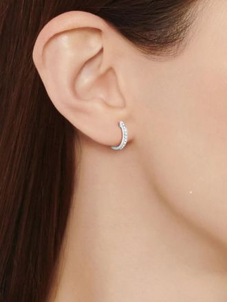 Kiki Mcdonough 18kt witgouden oorringen - Zilver