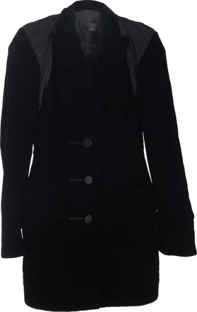 Alexander Wang Alexander Wang Eenknopspanelen Blazer in Zwarte Velvet