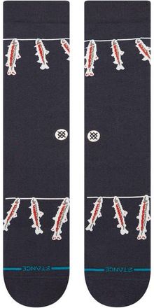 Stance Gone Fishin Crew Socks in Navy at Nordstrom, Size Large