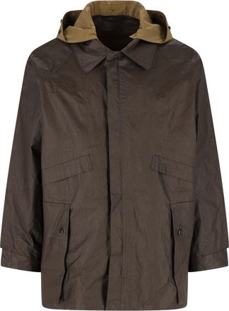 Christophe Lemaire Brown Water-Resistant Technical Linen Jacket