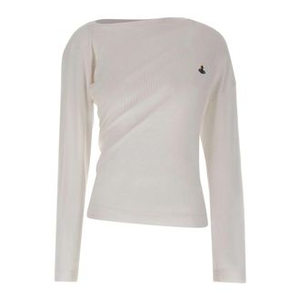 Vivienne Westwood Hebo Top - Dames - Longsleeves - Wit - XS - Leer - Tops