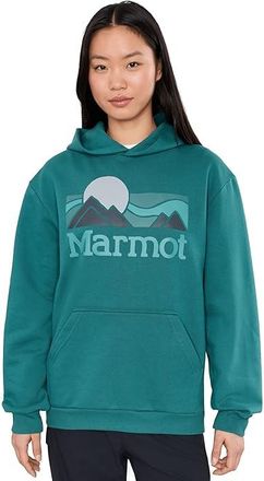 Marmot Coastal Hoodie Womens Clothing Emerald Blue : LG, Cotton/Fleece/Polyester