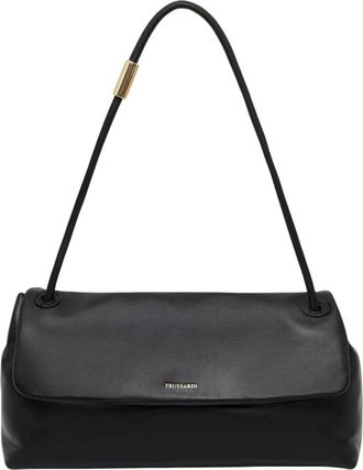 Trussardi Orbita Medium Schoudertas - Dames - Tassen - Zwart - Maat: ONE Size Leer