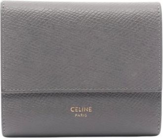 Celine Pre-owned Wallets, female, Gray, Size: ONE SIZE Pre-owned Vintage Leather Wallet