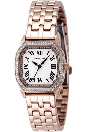 Invicta Wildflower 49039 Dames Horloge - Quartz Uurwerk - Roestvrij Staal met zilveren Wijzerplaat - 27mm