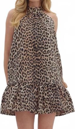 Entro Sleeveless Mini Dress In Leopard
