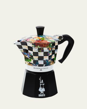 MacKenzie-Childs x Bialetti Moka Express Courtly Flower Market Stovetop Coffee Pot, 6 Cups