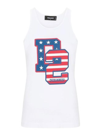 Dsquared2 Logo-print cotton tank top