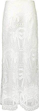 Le Superbe Bohemia Palms maxi-rok - Wit