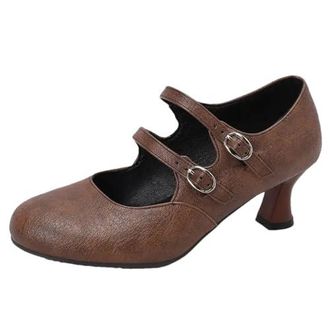 Escarpins Femme Talon Moyen 5.5cm - Cuir Véritable - Confort Semelle Rembourrée - Pointure UK