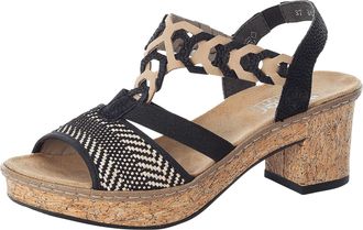 Rieker Sandalette, Sommerschuh, Sandale, Plateauabsatz, in elegantem Look